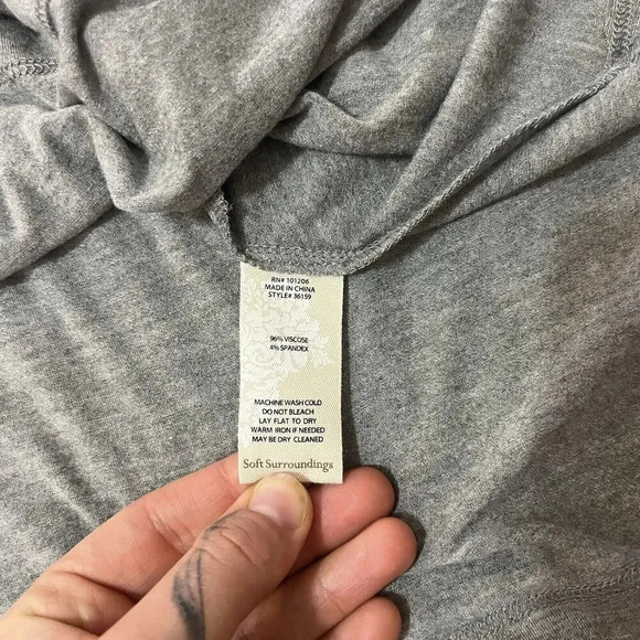 Soft Surroundings Top Womens Mock Neck Turtleneck Comfort Tunic Flowy Casual - Picture 5 of 12